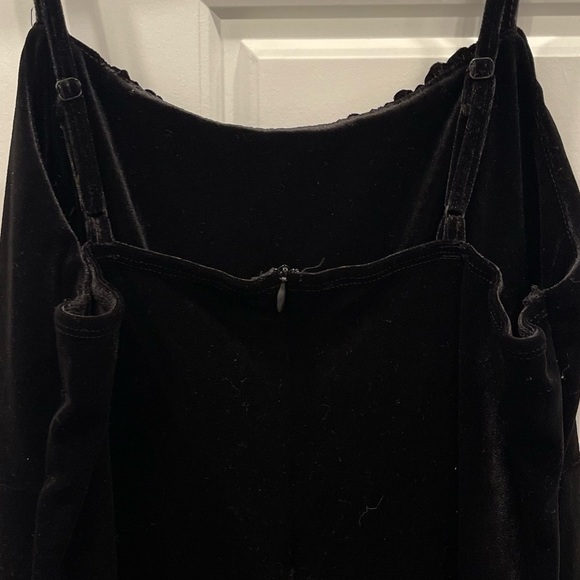 Woman’s Black Velveteen Jumpsuit - Picture 4 of 7